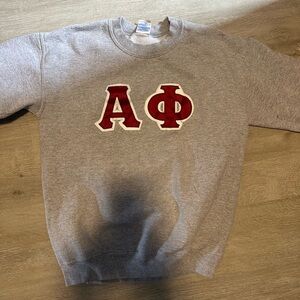 Alpha Phi letters crewneck sweatshirt